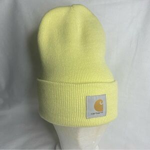 Carhartt Lasting Logo Adult Beanie Cap Hat Bright Lime One Size Fits All Stretch
